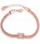 Annymall Rose Gold Plated Fashion Jewelry Crystals Unique link Bracelet for Women Girls - CJ185D7E958