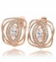 Olivia Star Rose Gold Plated Hypoallergenic Earrings for Women 鈩?5107 CZ Cubic Zirconia - C6189ZUSX4X