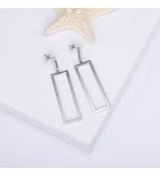 LILIE WHITE Geometric Rectangle Imitation in Women's Drop & Dangle Earrings