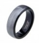6mm 8mm Black Grey Tungsten Carbide Rings for Men Women Brushed Dome Wedding Band Size 4-15 - CP12NFFHC9U
