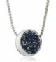 Kenneth Cole New York Silver and Blue Sprinkle Stone Pendant Necklace - C1186UD6TOQ