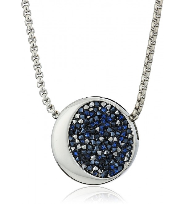 Kenneth Cole New York Silver and Blue Sprinkle Stone Pendant Necklace - C1186UD6TOQ