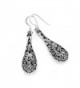 Sterling Inspired Filigree Teardrop Earrings