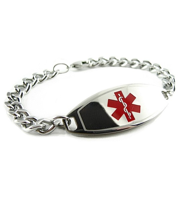 MyIDDr - Pre-Engraved & Customized Epilepsy Medical Alert Bracelet- Red - CD119I7GZ4D