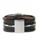 Black Geniune Leather Cuff Bracelet