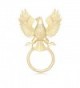 TUSHUO Gold-plated Expand The Wings of The Eagle Design Strong Magnetic Eyeglass Holder Brooch Pin - CM183UYY29U