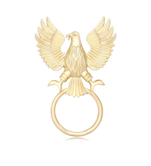 TUSHUO Gold-plated Expand The Wings of The Eagle Design Strong Magnetic Eyeglass Holder Brooch Pin - CM183UYY29U
