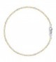 White And Yellow Singapore Style Chain Anklet In Sterling Silver - CX119T8AADV