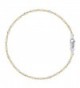 White And Yellow Singapore Style Chain Anklet In Sterling Silver - CX119T8AADV