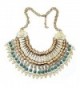 MuLuo Boho Gypsy Festival Turkish Coin Collar Bib Choker Statement Necklace - gold - CN12GRU992X