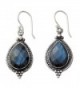 NOVICA Labradorite .925 Sterling Silver Dangle Hook Earrings- 'Romantic Dew Drops' - CS12IGK7QC7