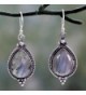 NOVICA Labradorite Sterling Earrings Romantic in Women's Drop & Dangle Earrings