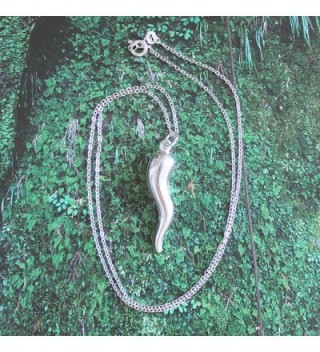 Sterling Rhodium Italian Pendant Necklace