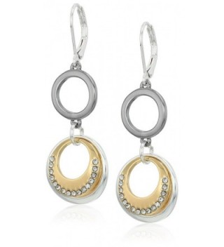 Nine West "Ring Around" Double Drop Earrings - Tri-tone - CT12J0OI339