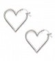 Sterling Silver Heart Tubular Earrings