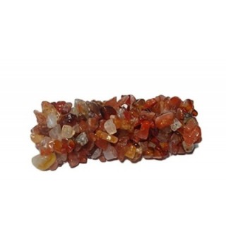 1pc. Fire Agate Wide Woven 100% Natural A+ Quality Crystal Healing Chipped Gemstone Bracelet - C011WNHI8O5