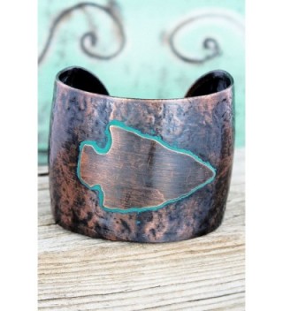 Western Coppertone Patina Arrowhead Bracelet