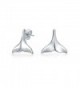 Bling Jewelry Nautical Whale Tail Petite Stud earrings 925 Sterling Silver 9mm - CV11KS9EB8R