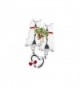 Lux Accessories Christmas Xmas Holiday Silvertone Two Cat Mistletoe Brooch Pin - CB12NUQ6Z4P