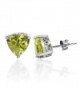 Rhodium Plated 925 Sterling Silver Gemstone Triangle Stud Earrings- Lemon or Smokey Quartz - Lemon Quartz - CT11LBFTCOF