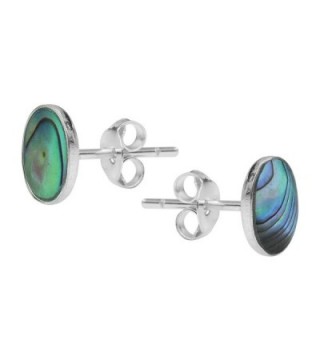 Inlay Abalone Sterling Silver Earrings