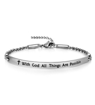 Scripture Bracelet Religious Stainless Steel ID Bracelet Christian Gift for Women - CX18064AQ6W