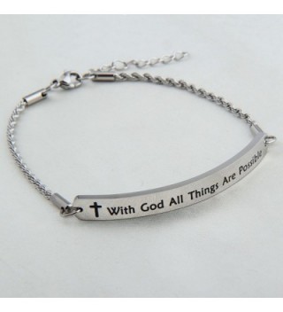 Scripture Bracelet Possible Christian possible in Women's ID Bracelets