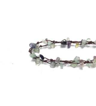 Purple Fluorite Beautiful Handmade Fashion in Women's Anklets