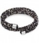 Silver & Post Women's Swarovski Crystals Black & Hematite Bracelet Design- Gift Box Included - CE188AGQAR5