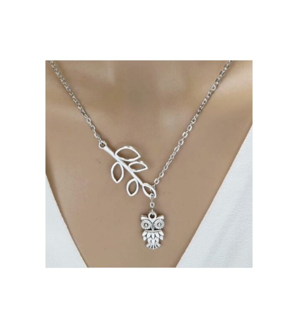 Owl Leaf Branch Necklace - CI12EPM4KP1