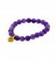 8 5mm Simulated Amethyst Bracelet Charm