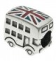 925 Sterling Silver UK Britain Coach Bus Enamel European Bead Charm - CU11HTPRUG3