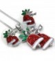 Christmas Pendant Necklace Earrings 2 piece