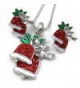 Christmas Pendant Necklace Earrings 2 piece in Women's Jewelry Sets