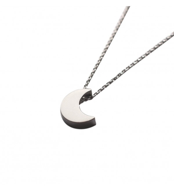 Freena Design Tiny Silver Crescent Moon Necklace - CT125N59ULD