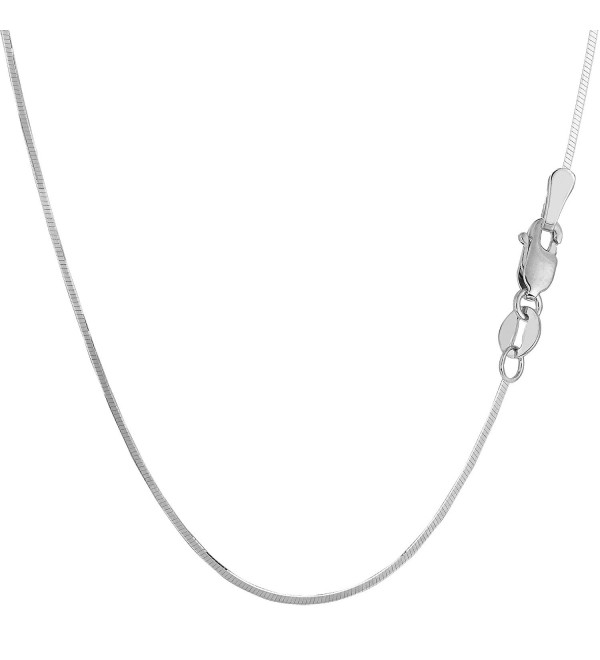 Sterling Silver Rhodium Plated Octagonal Snake Chain Necklace- 1.3mm - CB1150Z5TH1