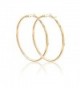 Women Gold Hoop Earring 2" Stunning Stainless Steel Earring - CS188A6T5AU