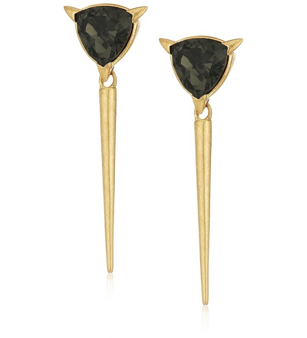 Nicole Miller NME21352 Trilliant Spike Gold Drop Earrings - CH12OBINJOA