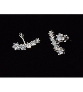 sanfnee Zirconia Crystal Jackets Earrings