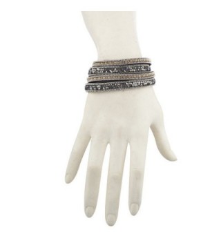 Lux Accessories Hematite Studded Bracelet