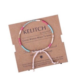 KELITCH Color Mixed Shell Seed Beads strand Bracelet Hand Woven Fashion Jewelry Bangles - Red - C112EOCS14X