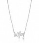 betsey johnson "betsey blue" cubic zirconia stone wifey silver pendant necklace - CY185A0WG6E