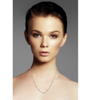 Sterling 3 5 5mm Cultured Freshwater Necklace in Women's Chain Necklaces