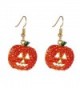 Halloween Pumpkin Earrings Red Hypoallergenic - CL12MJMIKFP