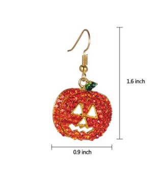 Halloween Pumpkin Earrings Red Hypoallergenic