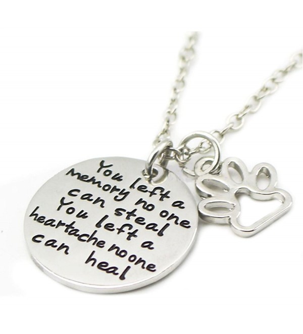 You Left a Memory No One Can Steal - Pendant Necklace Charm Jewelry - For the Love of Pets - C312FN91VU7