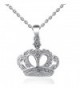 AROUND 101 Swarovski Elements You Are My Queen Crown Diamond Pendant Necklace - C012FJ1Q31L