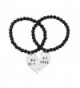 Lux Accessories Black Beaded Best Bitches BFF Best Friends Matching Bracelet Set - Silver - CJ120RWU33B