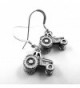 Silver Pewter Tractor Earrings Hypoallergenic in Women's Drop & Dangle Earrings