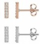 JOERICA 2-3 Pairs Stainless Steel Stick Stud Earrings for Women Cubiod Bar Stud Earrings CZ Inlaid - C4188IXWQR0